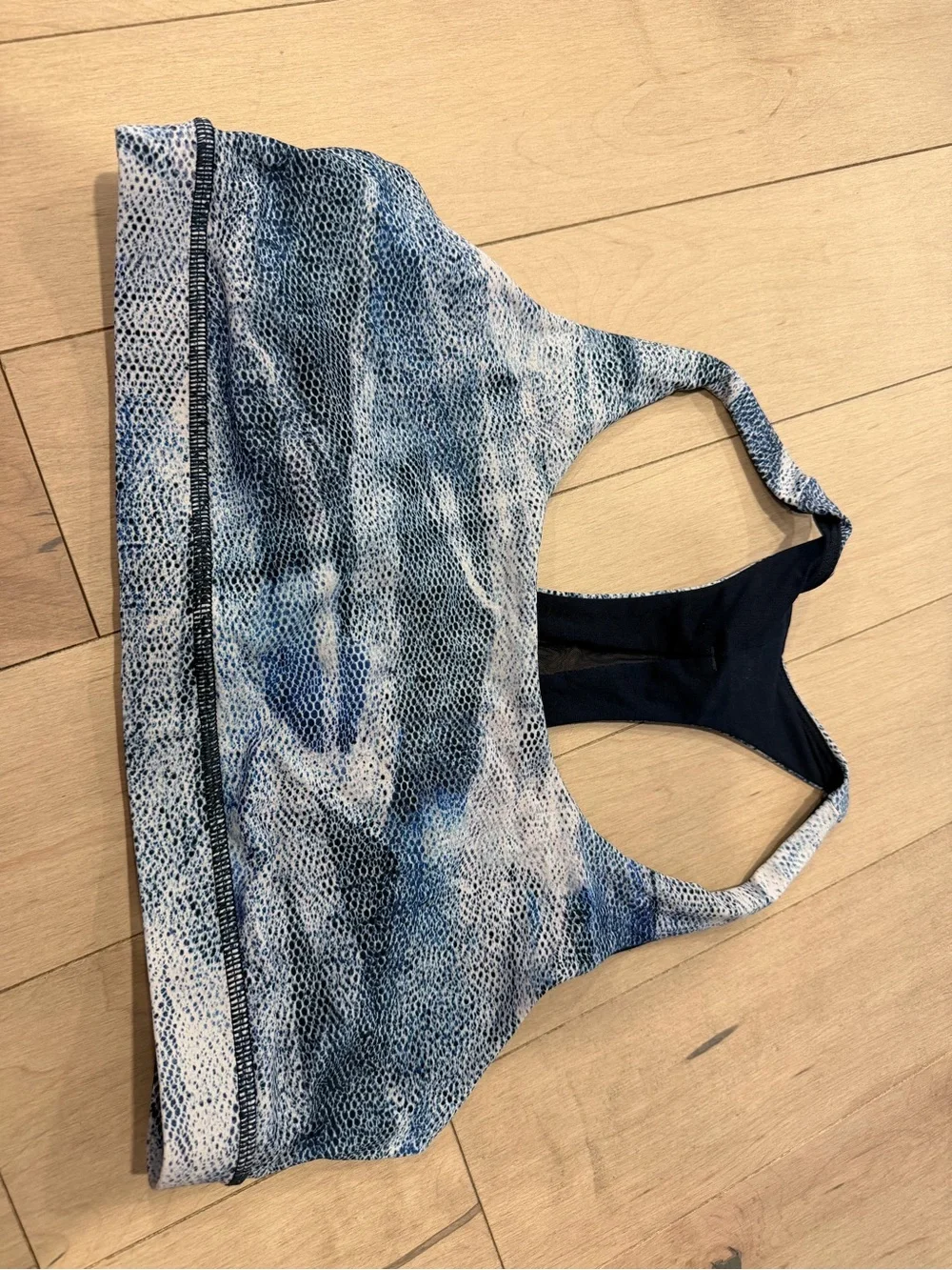 Lululemon Blue Snake Print Sports Bra